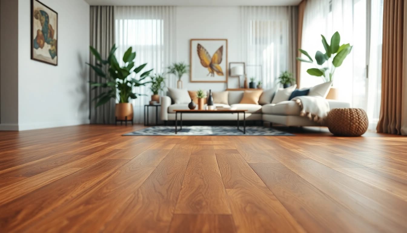 Discover quality lvp flooring near me in a stylish living room, showcasing rich textures and warm tones.