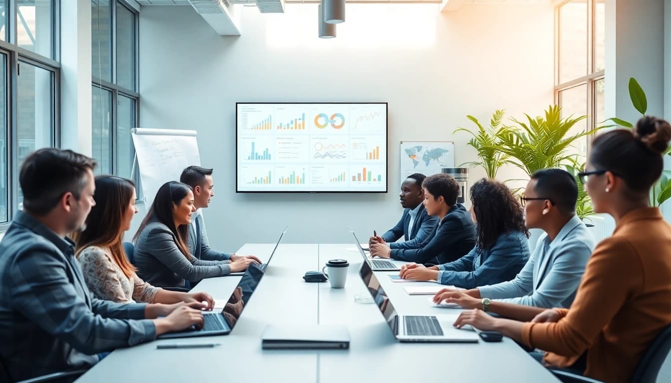 Logo ERP danışmanlığı strategy session in a modern office.