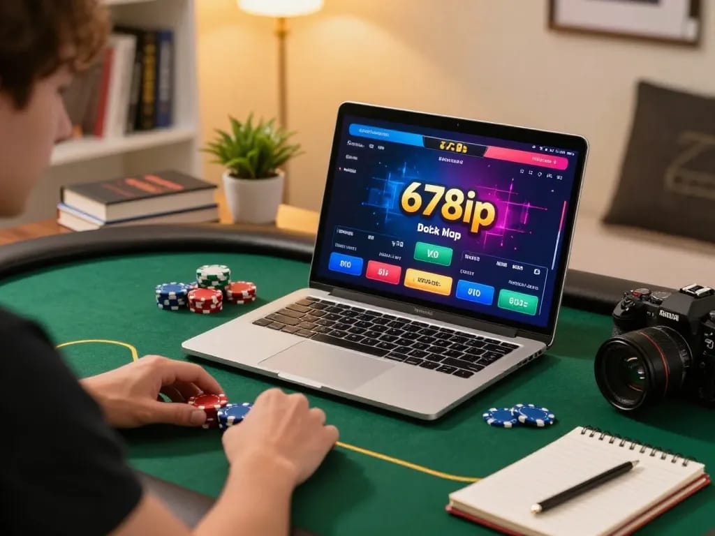 Dynamic online poker gaming experience on 678vip with a player focused on strategy and screens.