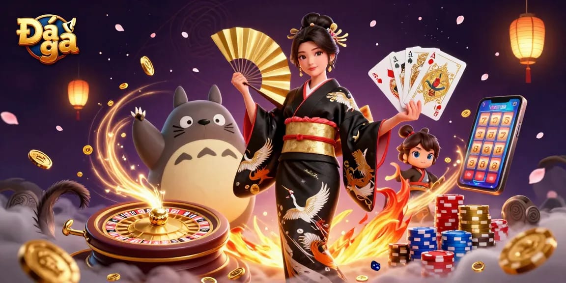Experience Đá gà in a vibrant 3D casino scene featuring dynamic gambling elements and action.