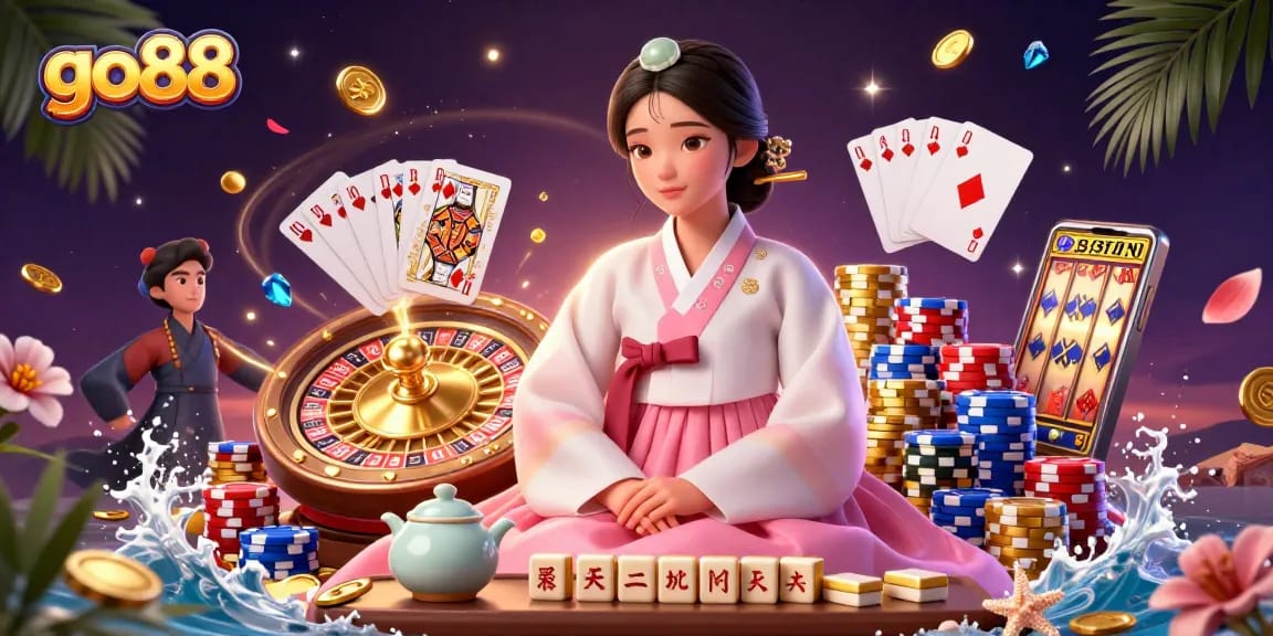 Experience thrilling wins at go88 with stunning illustrations of casino games and rewards.