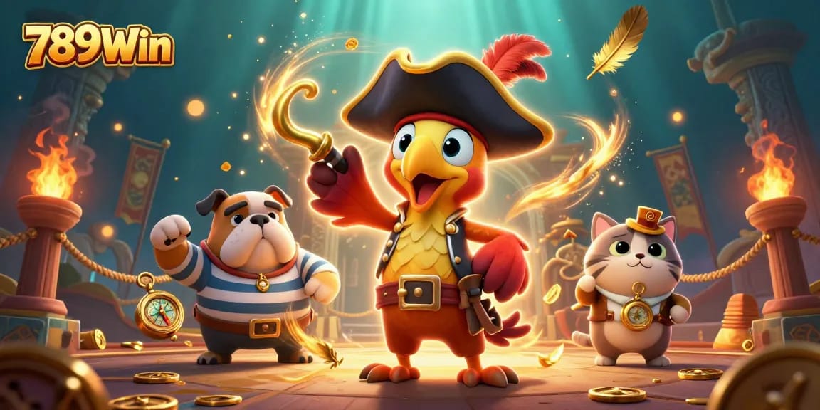 Engage with 789Win's thrilling adventure in this vibrant casino-themed 3D illustration.