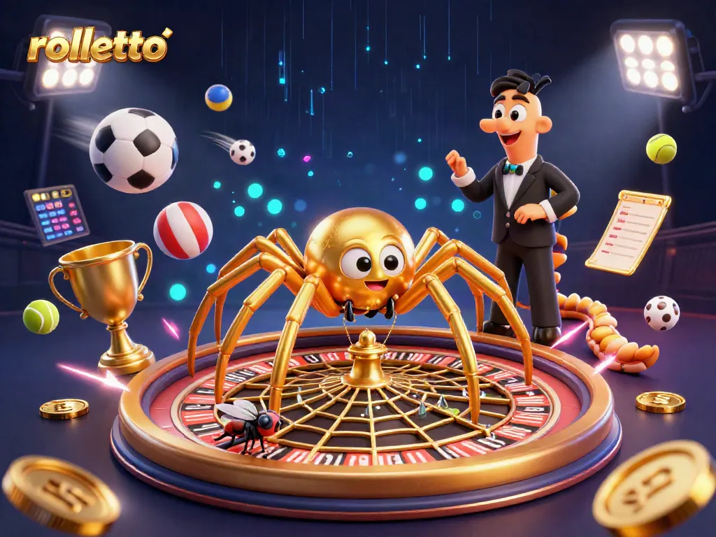 rolletto adds thrilling casino excitement as a fly places bets on a giant roulette web