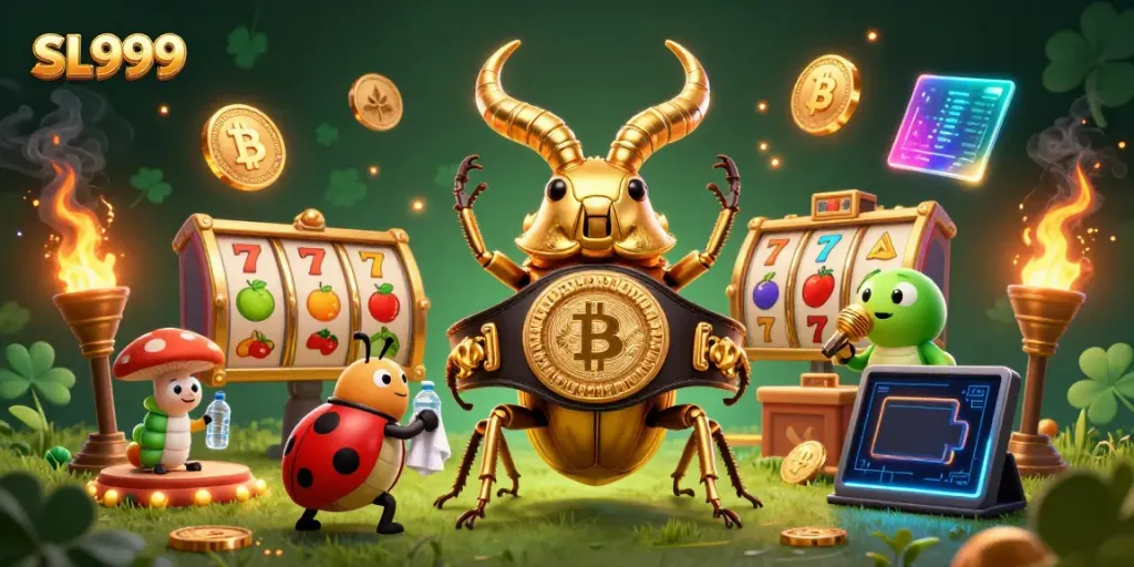 Experience thrilling fun with SL999's vibrant slot games, featuring unique characters in an exciting atmosphere.