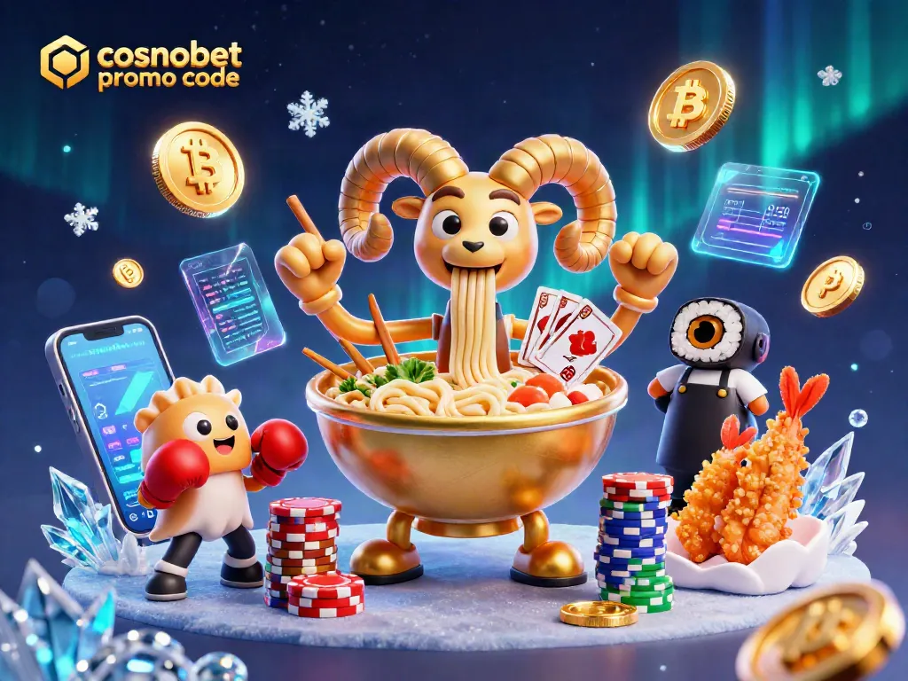 Boost your winnings using the cosmobet promo code with exciting casino characters and crypto elements.