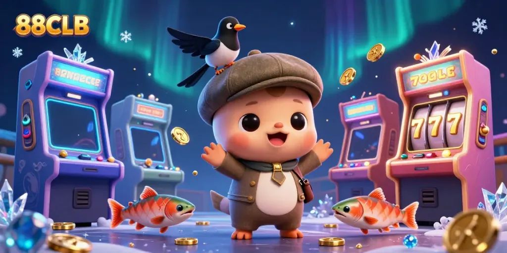 Experience the charm of 88CLB with an enchanting scene featuring colorful game elements and playful characters.
