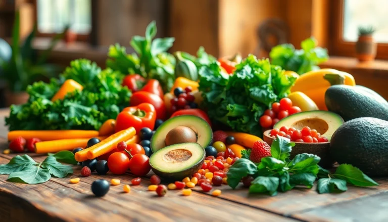 Enjoy a vibrant array of healthy food options, featuring fresh fruits and vegetables.