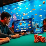 Bắn Cá FB88: Players engaged in thrilling online fish shooting game with vibrant graphics and exciting rewards.