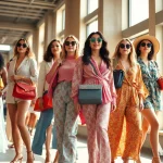 A diverse group of women flaunting stylish outfits in the latest Women Fashion trends.