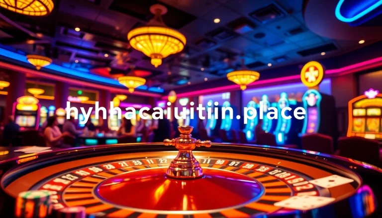 Experience the excitement of the casino floor at https://nhacaiuytin.place/ with players at the roulette table.