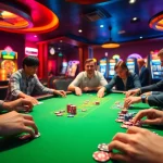 Experience the thrill of Overload Casino's vibrant poker and roulette games.