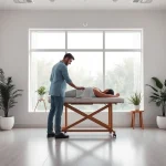 Professional chiropractor near me providing treatment in a bright, welcoming clinic.