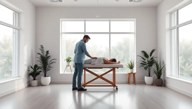 Professional chiropractor near me providing treatment in a bright, welcoming clinic.