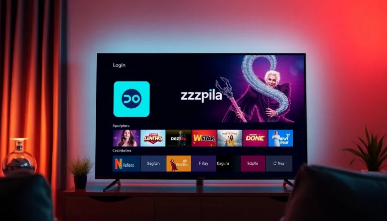 Login to DezPila: user interface showcasing 4K movies and series streaming options