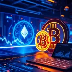 Advanced cryptocurrency calculator interface featuring Bitcoin trading and blockchain analytics.