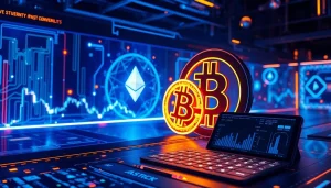 Advanced cryptocurrency calculator interface featuring Bitcoin trading and blockchain analytics.