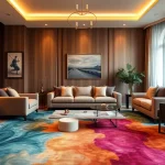 Enhance your space with tappeti a Milano, showcasing vibrant patterns and textures in a cozy living area.