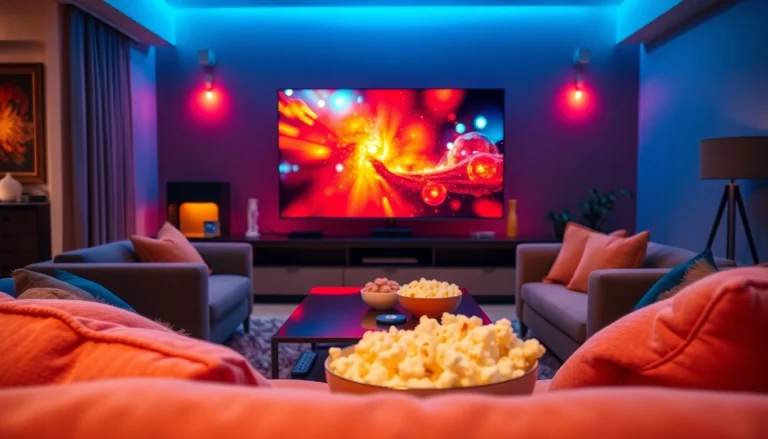 Enhance your viewing experience with iron tv pro showcased in a modern entertainment setup.