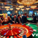 VAOBET casino scene showcasing thrilling roulette gameplay with players enjoying substantial wins.