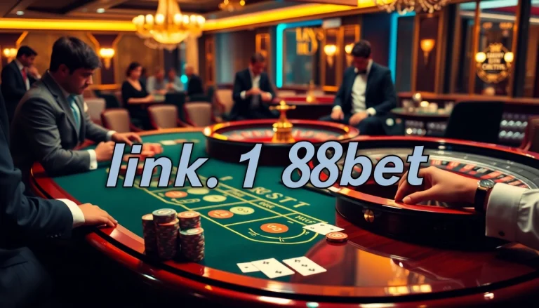 Engaging gamblers with link 188bet on a modern device during an exciting blackjack game.