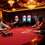 F168 casino experience with luxurious poker tables and vibrant slot machines