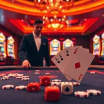 Engaging scene of luxury online gambling featuring DR88, poker chips, and casino games.
