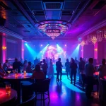 Experience the vibrant nightlife at Night club sxm, Club Noir, with elegant drinks and energetic dancers.