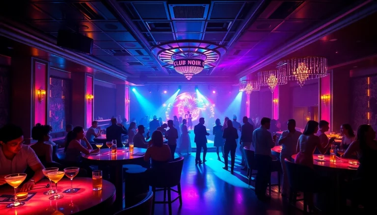 Experience the vibrant nightlife at Night club sxm, Club Noir, with elegant drinks and energetic dancers.