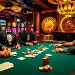 Engaging poker game scene highlighting s8 com with vibrant chips and elegant players.