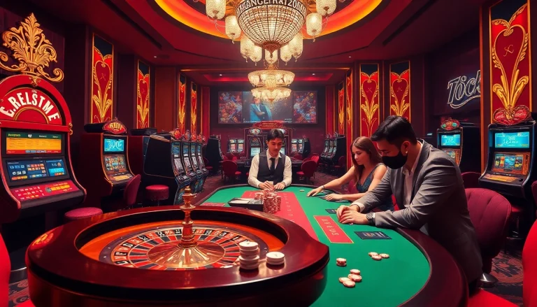 Experience the excitement of gambling at https://xx88.pizza/ with players enjoying poker and vibrant casino visuals.