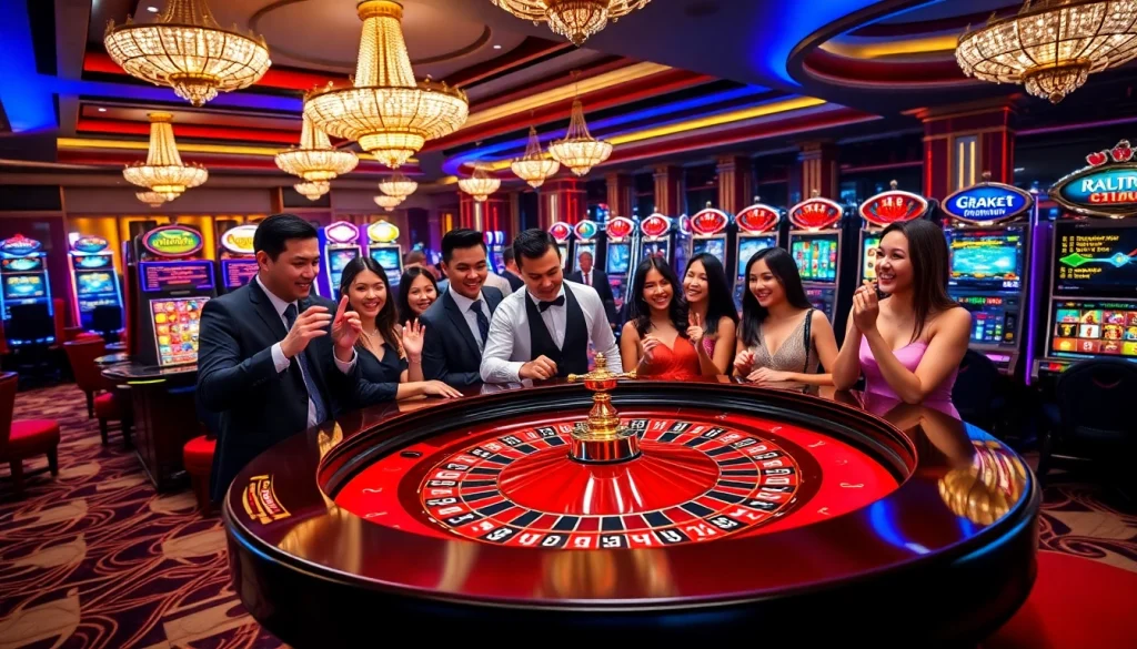 RAJABARONG-themed roulette table showcasing luxurious casino excitement.
