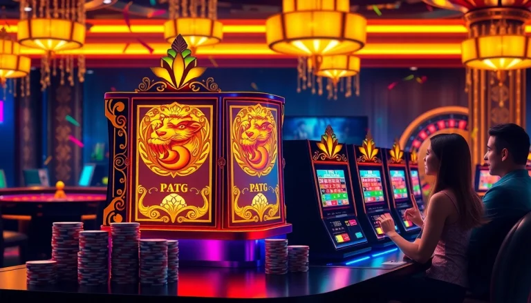 Raja Barong-themed slot machine captivates players in an exciting casino setting.