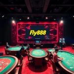 Exciting online casino environment featuring fly88.com with vibrant gaming tables and players.