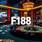 Experience excitement at F168 with vibrant casino tables packed with poker chips and engaging games.