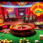 Engaging players enjoying a dynamic casino experience at F168 com, showcasing vibrant casino tables and colorful chips.