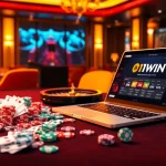 Experience the thrill of high-stakes gambling at https://11win.best/ with vibrant poker chips and a spinning roulette wheel.