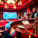 Players engaging in thrilling games at MM88’s luxurious casino environment, showcasing poker chips and a vibrant roulette table.
