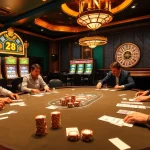 Experience the thrill of đăng ký vipwin at a high-stakes live poker game, complete with poker chips and a roulette wheel.