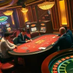 Engaging gamblers at FABET's luxurious poker tables and vibrant slot machines.