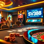 SV388 offers a luxurious gambling experience with high-stakes poker tables and vibrant slot machines.