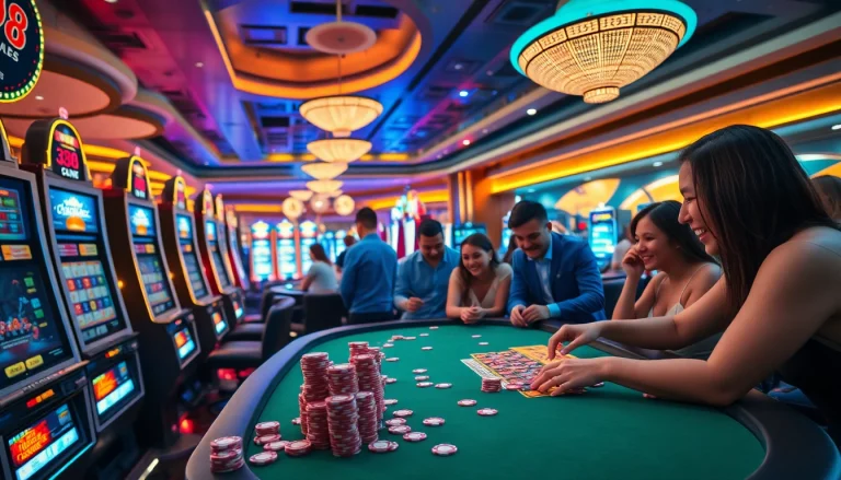 Experience thrilling gameplay at https://abc8.lol/ with vibrant slot machines and poker tables.