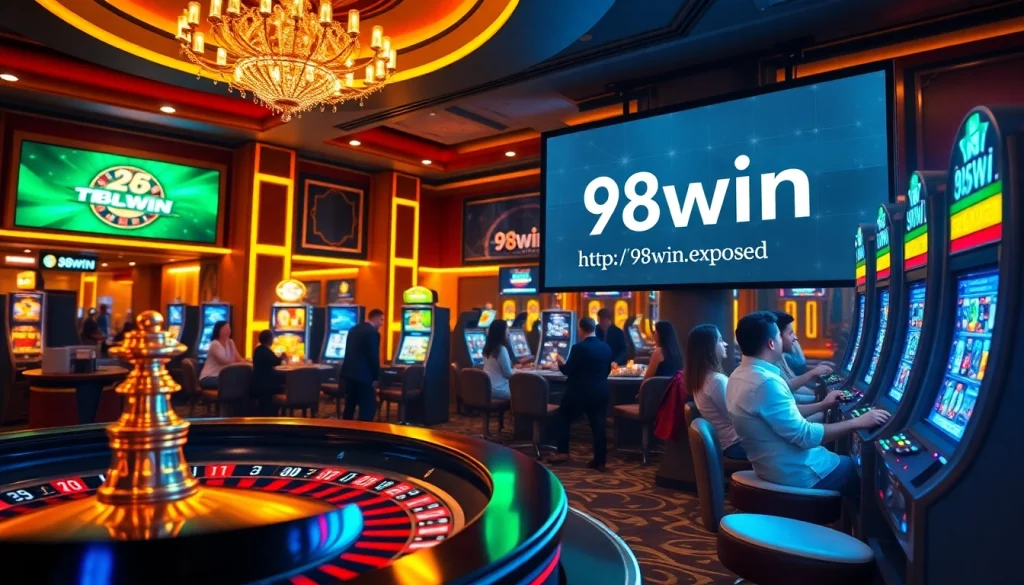 Experience thrilling gameplay at https://98win.exposed/ with a vibrant online casino scene featuring roulette, slots, and poker.