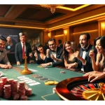 Experience high-stakes gaming action at https://ok365.free/ with players engaged around a thrilling casino table.