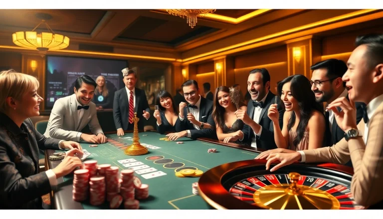 Experience high-stakes gaming action at https://ok365.free/ with players engaged around a thrilling casino table.