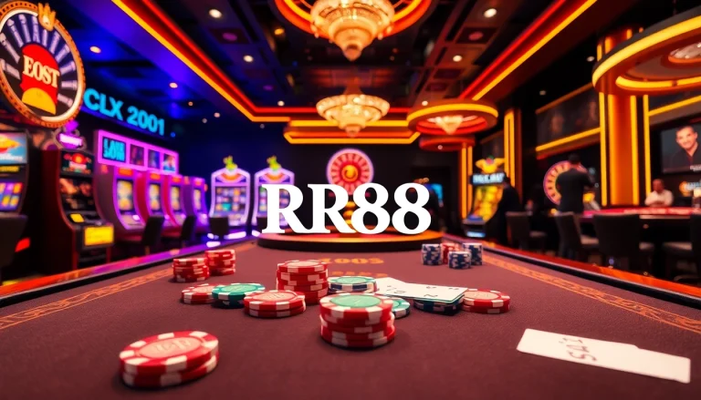 Experience thrilling games and chances to win big at https://rr88.lat/ as players engage at an elegant casino table.