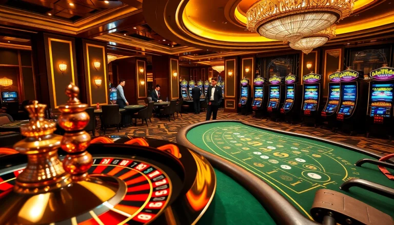 Experience high-stakes gambling at a stylish casino featuring here and now gaming elements.