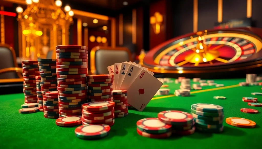 Players enjoying blackjack and roulette at PU88 casino, immersed in excitement and luxury.
