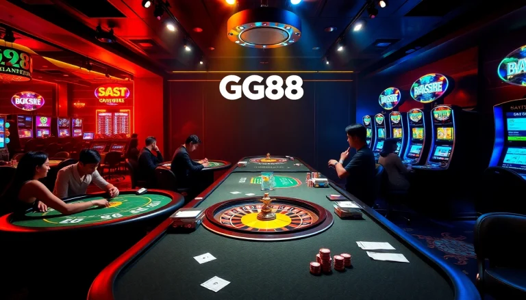 Experience the thrill of gambling with GG88's vibrant casino atmosphere.