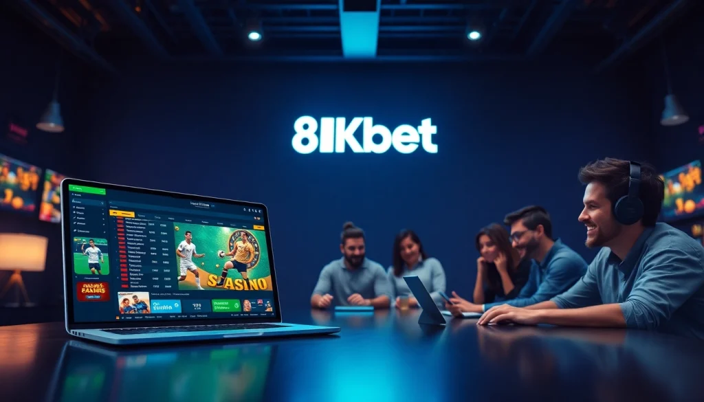 8Kbet online betting platform showcasing diverse users engaging with sports and casino games.