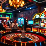 RAJABARONG branding highlights a thrilling casino moment with a luxurious roulette table.